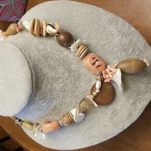 Beaded statement necklace